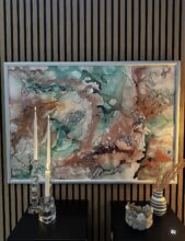 AUTUMM – alkohol ink maleri - Billede 2